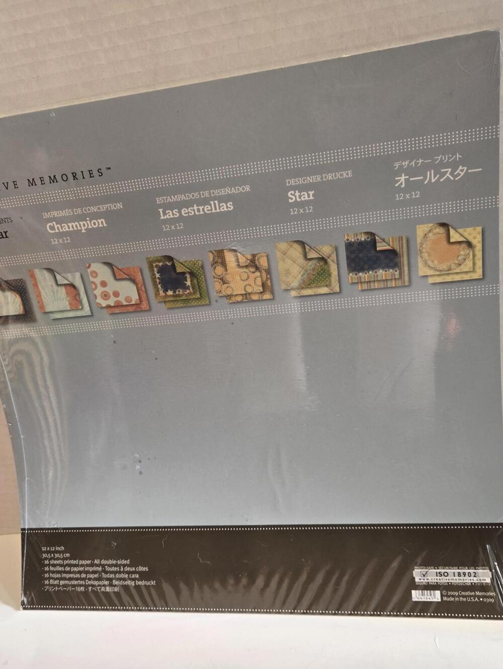 Creative Memories Designer Prints Scrapbooking Paper - All-Star 12x12